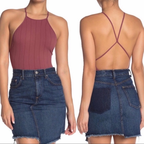 Free People Bridget High Neck Ribbed Bodysuit XS/S - Picture 3 of 4